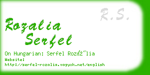 rozalia serfel business card